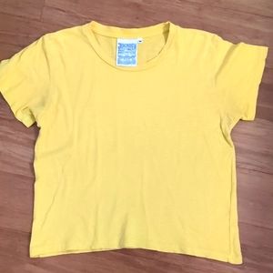 Jungmaven Cropped Lorel Tee - Sunshine yellow, sz M